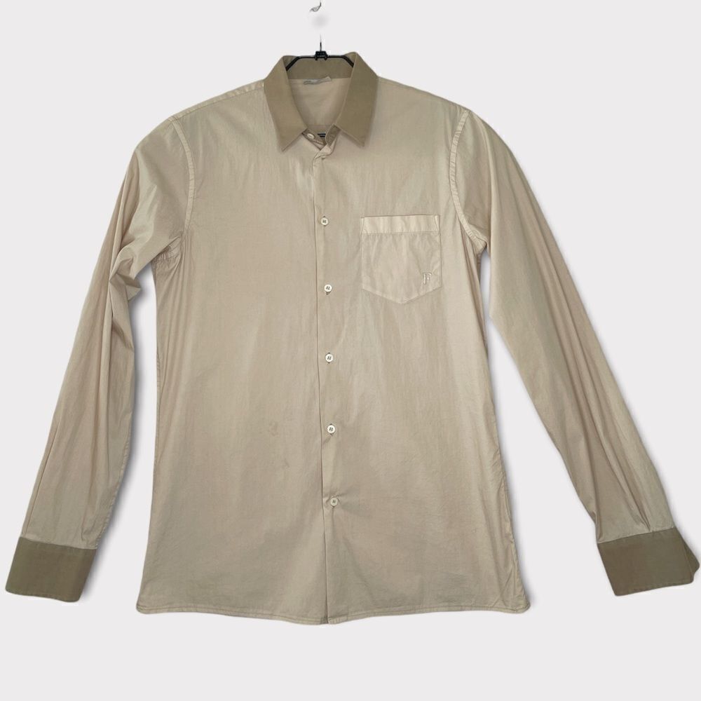 Ferre milani long sleeve button down shirt size 52 made in Italy